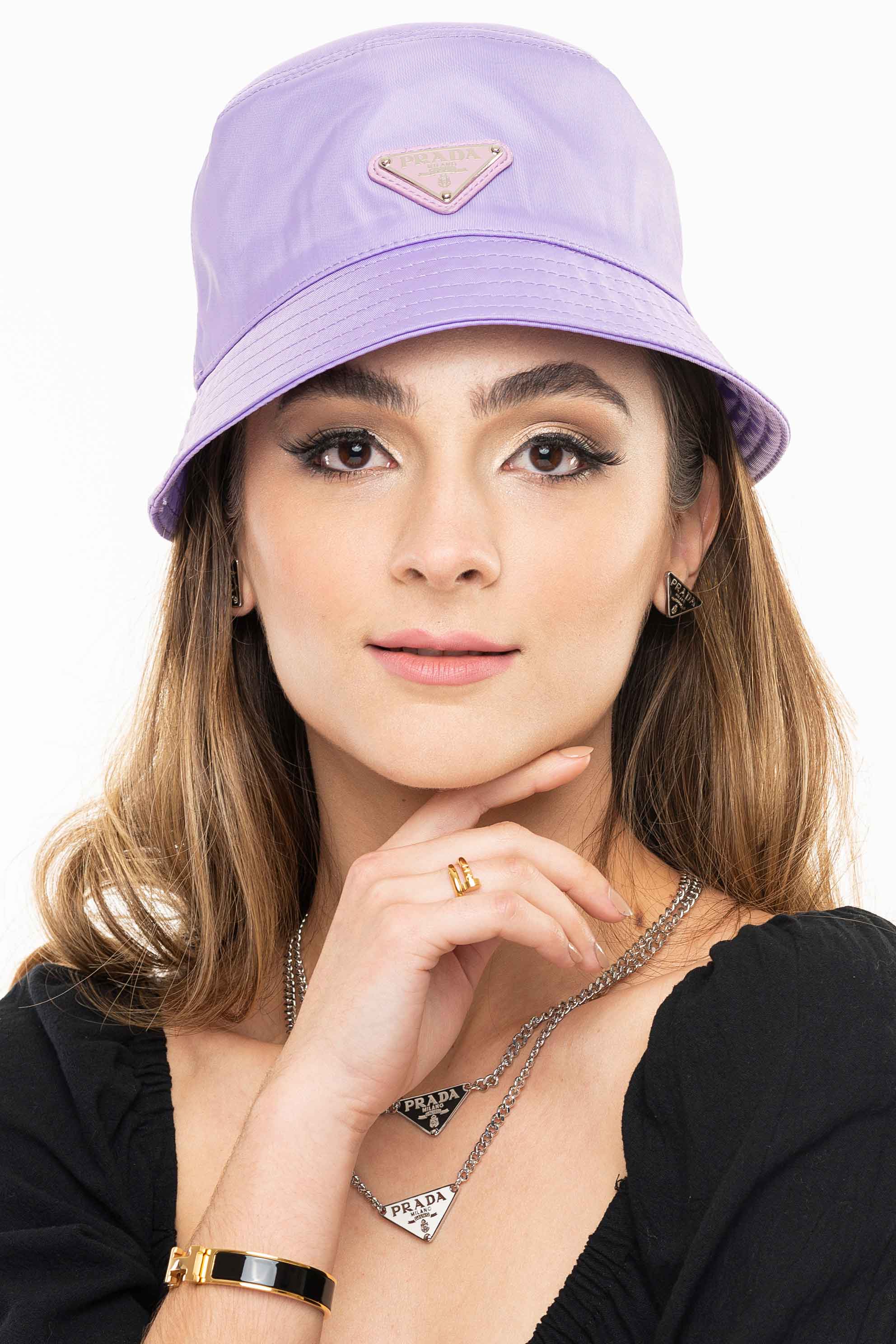 Prada bucket best sale hat purple